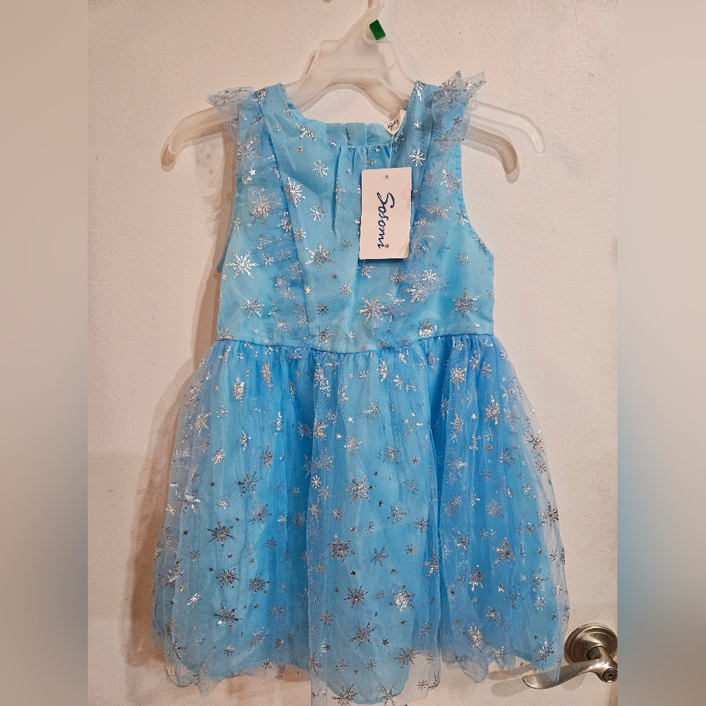Blue and Silver Kids Dress